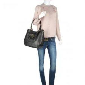 Tory Burch Amanda Classic Black Leather Handbag